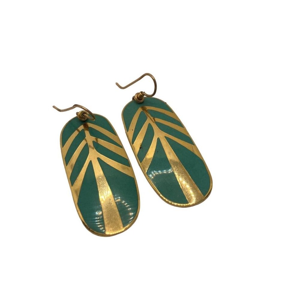 Vintage Laurel Burch Pierced Enamel‎ earrings